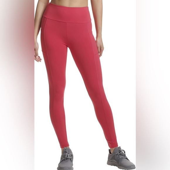 Spalding Women's Activewear 28 Inch Inseam Legging with Pockets XL Azalea - Picture 2 of 5